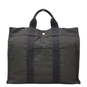 エルメス エールラインMM トートバッグ ハンドバッグ グレー系 キャンバス レディース HERMES 【中古】