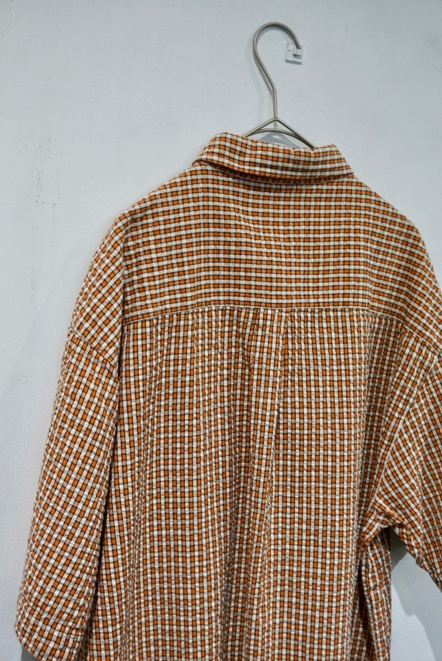 cotton plaid s/s shirt