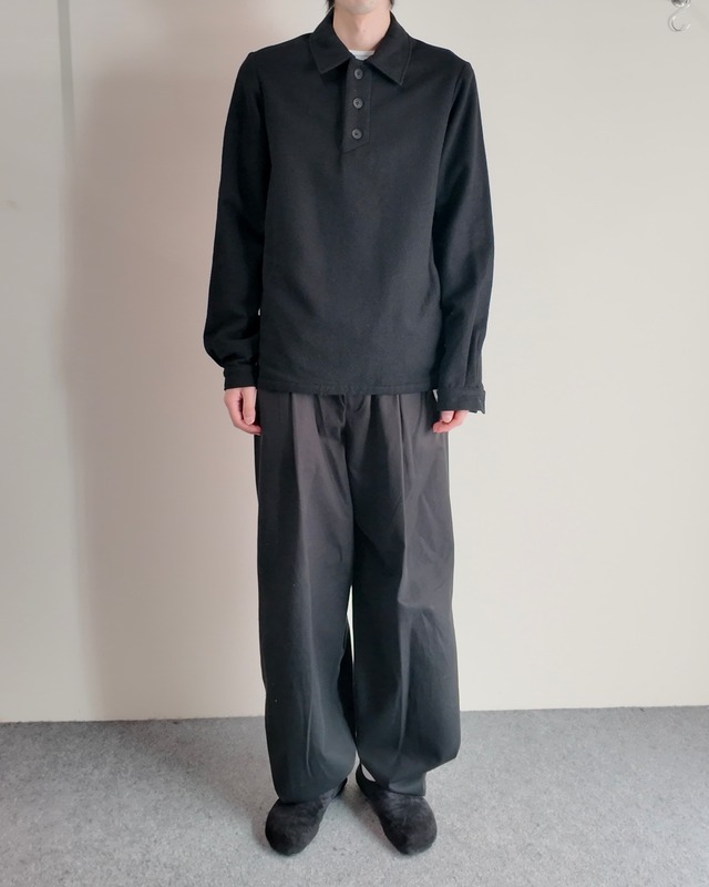【A.P.C】fleece pull over polo top