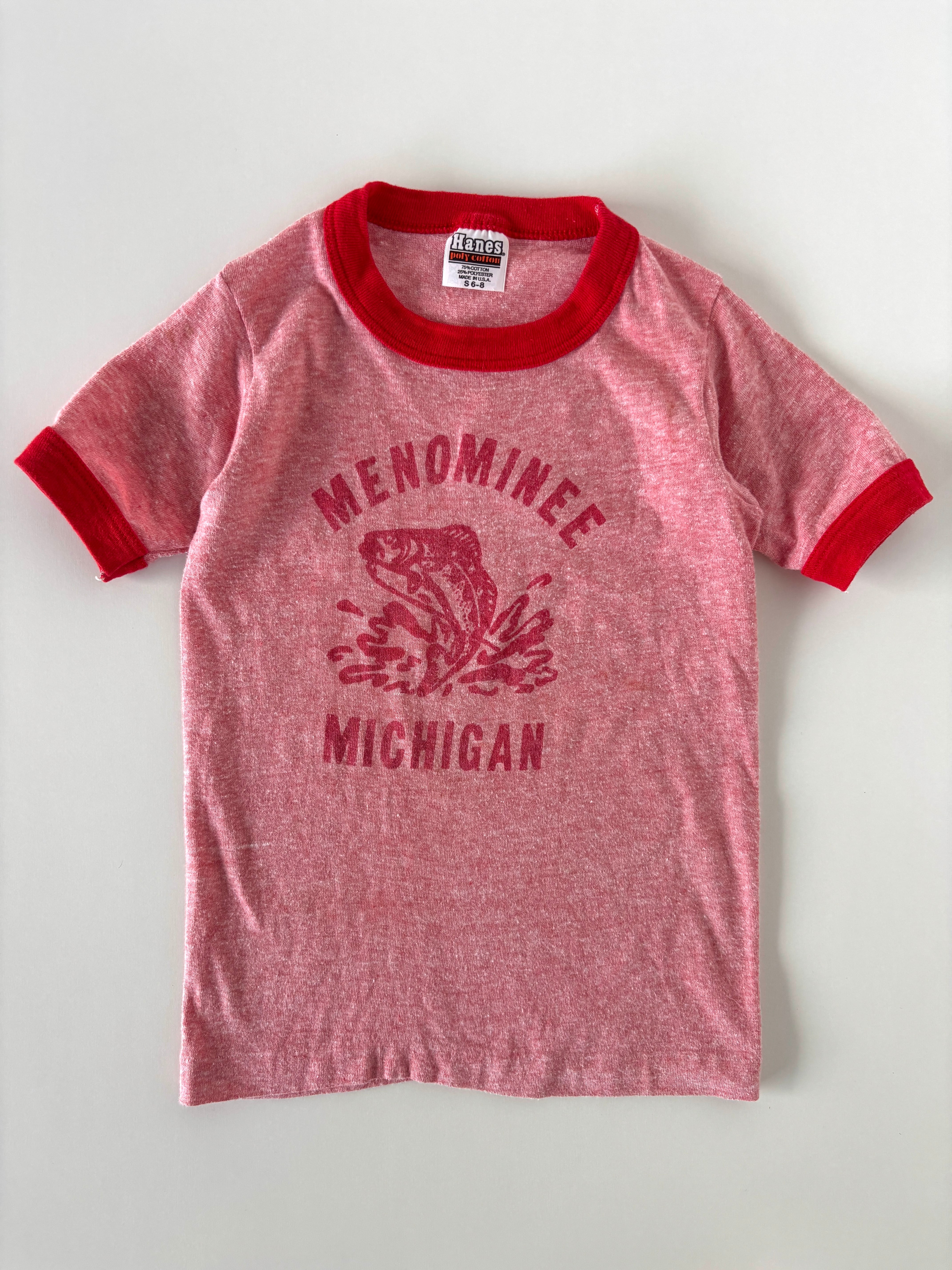 【3-4T相当・vintage】USA製 Michigan tee