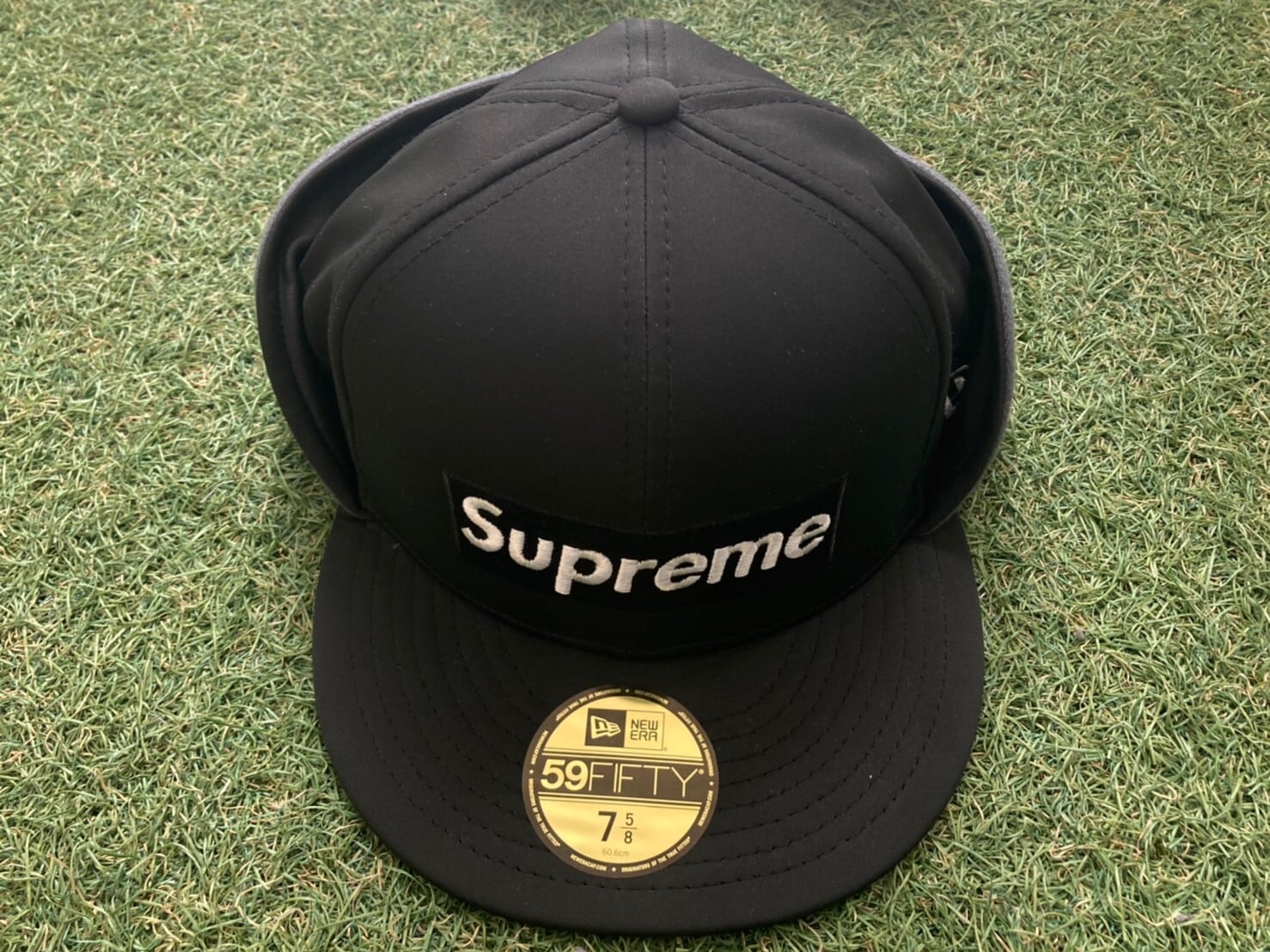 Supreme 20AW × NEW ERA WINDSTOPPER EARFLAP BOX LOGO CAP BLACK 60.6 ...