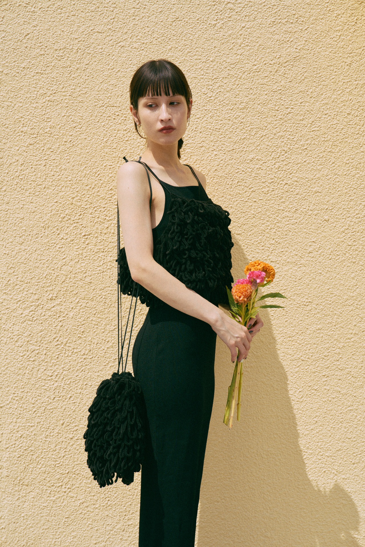 Thick Velvet Loop Monster Cami Hand Knit