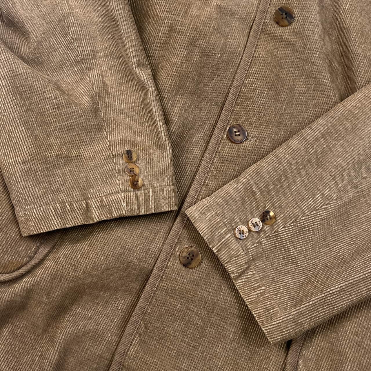 Papas パパス 裏チェック コーデュロイ カバーオール ジャケット L/ベージュ系 メンズ