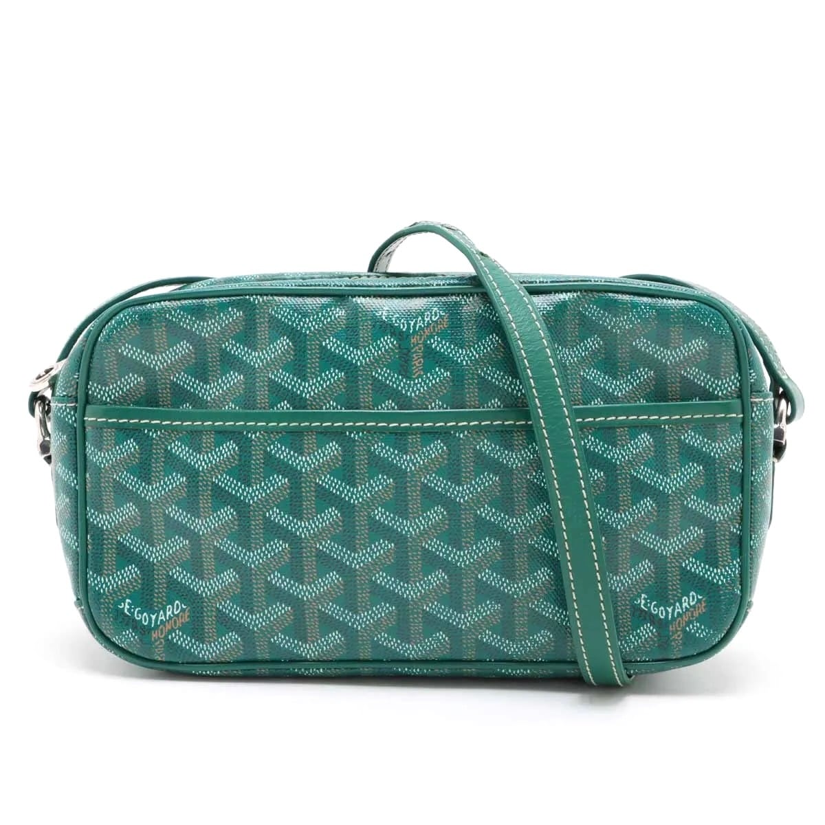 Rare◇GOYARD Cupvert PM Bag Shoulder Bag Herringbone Print Green Men's Women's Unisex