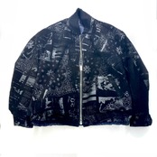 【bomber021】Msize 再構築中綿入り着物ボンバー KIMONO BOMBER JACKET