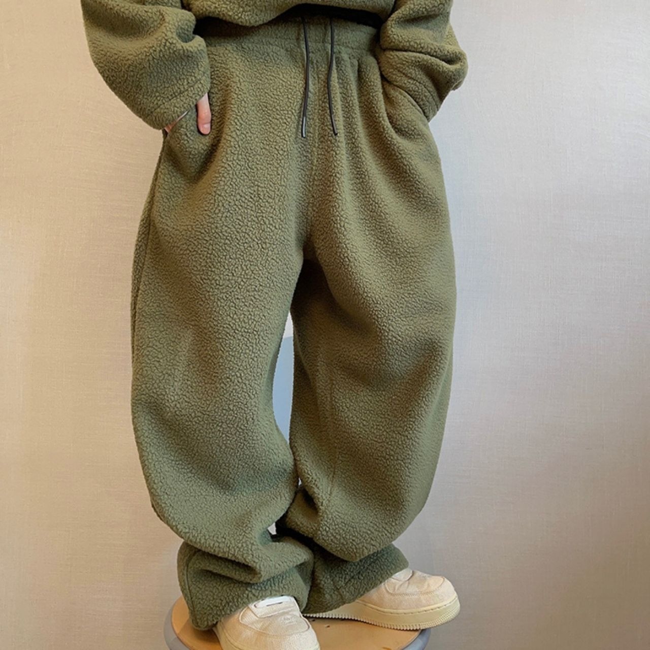 アーミーグリーンボアルーズパンツ（別売りでセットアップのトップスあり）　1044