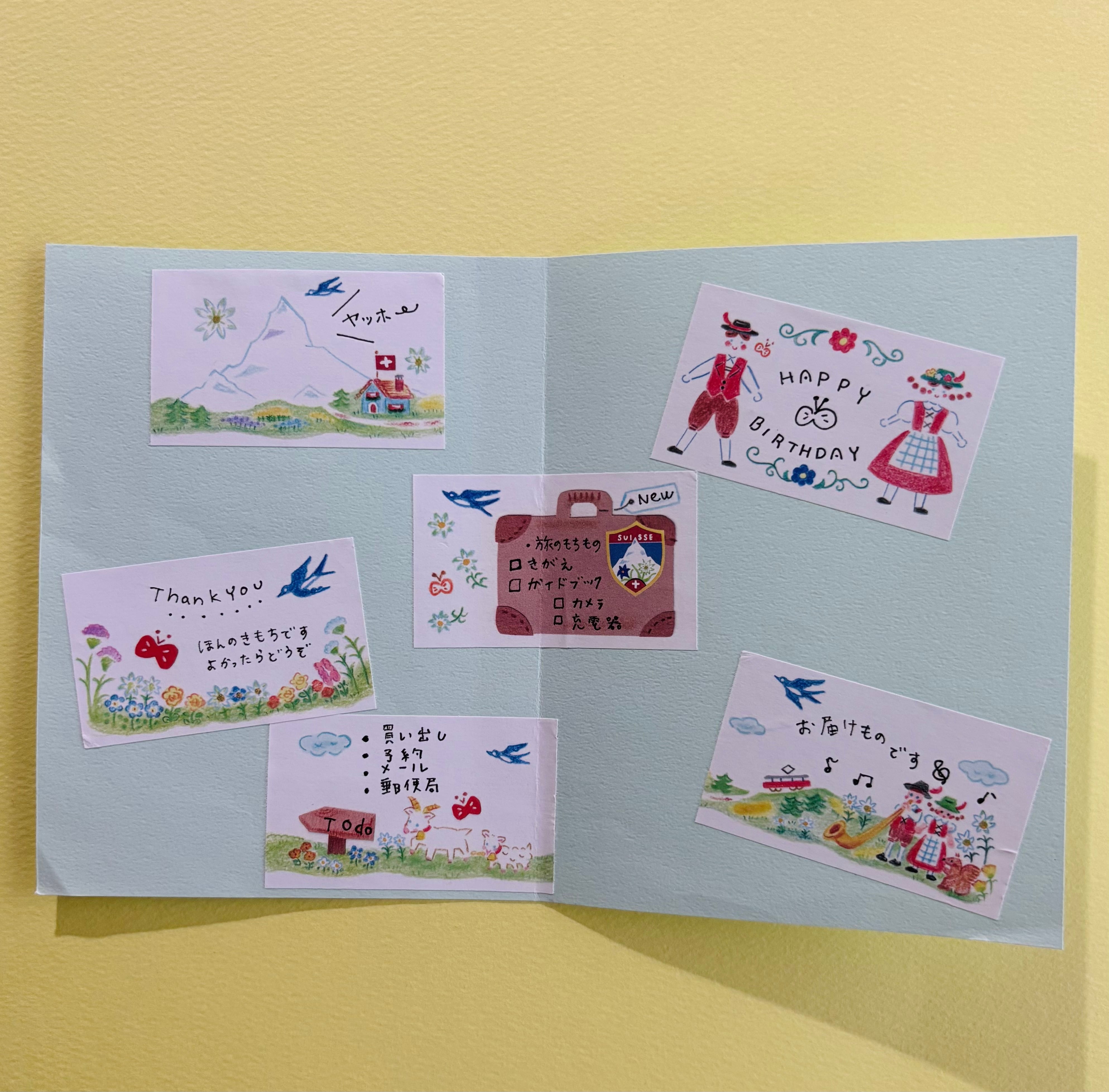 旅するロールふせん/スイスtrip | Papier,crayon par Kayo Sugesawa