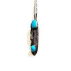 WHEELWORKS ホイールワークス Sleeping beauty turquoise Feather Pendant スリーピングビューティターコイズ フェザーペンダント インディアンジュエリー