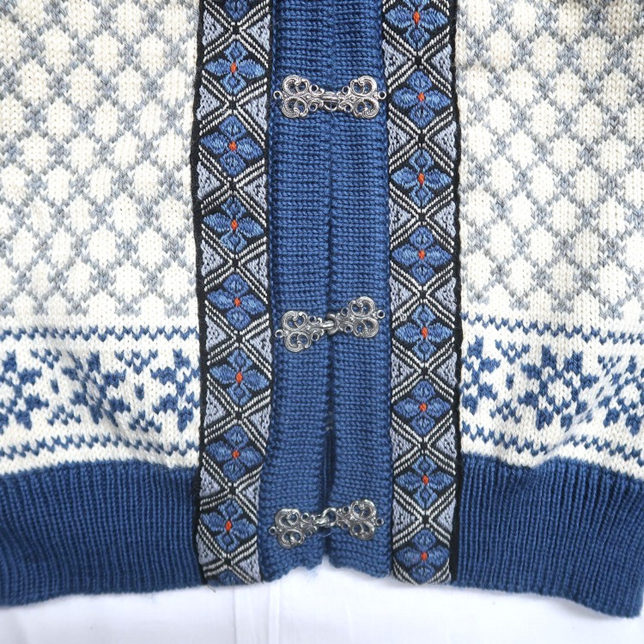 古着 ノルウェー製 DALE OF NORWAY 総柄 ノルディック チロリアン 