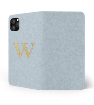 iPhone Premium Shrink Leather Case (Sky Blue)  : Book cover Type