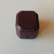 英国アンティークジュエリーケース Spikins マーブル調×ブラックベルベット