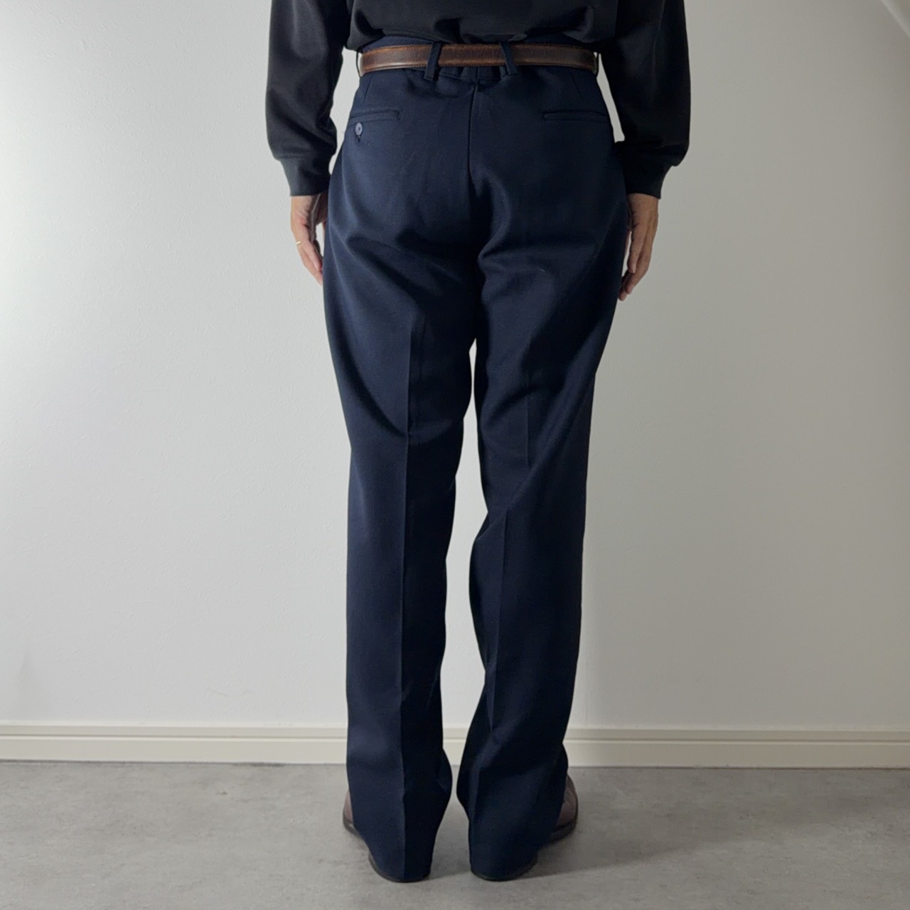 80s Levi's ACTION SLACKS NAVY "made in USA"  [W34.5L29.5相当] 古着 - 13