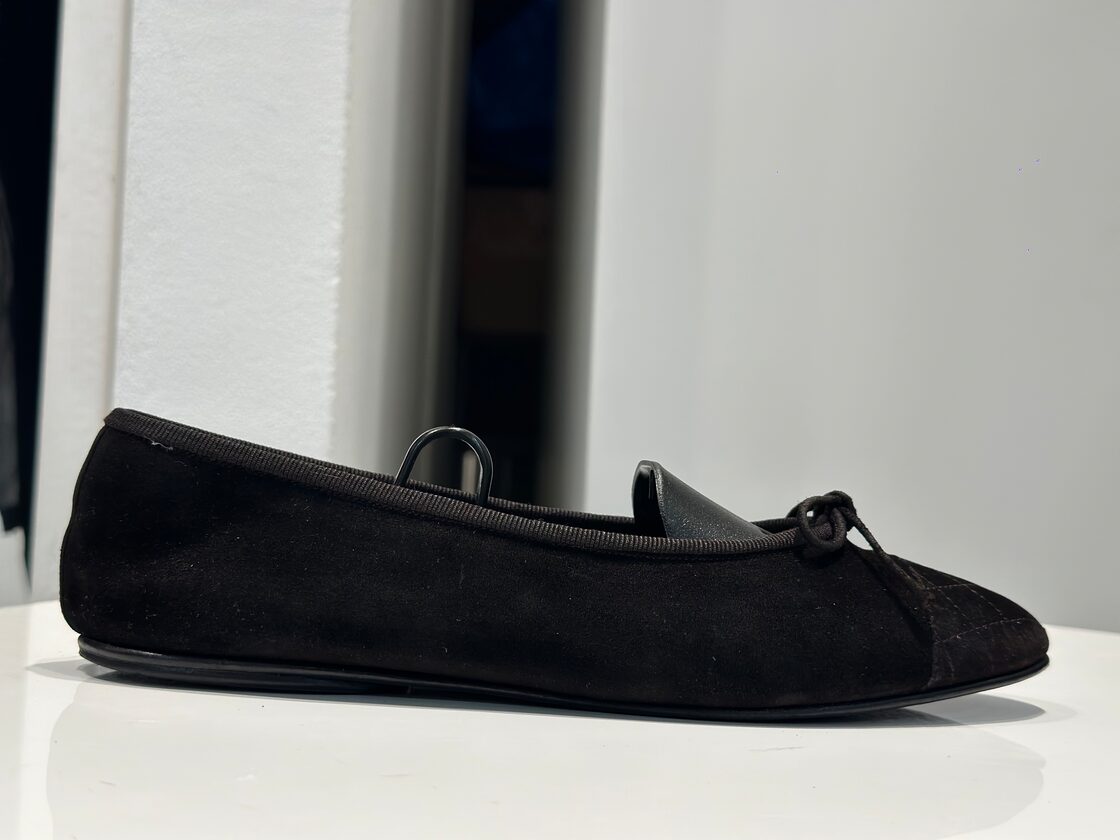 chanel シャネル バレエシューズ フラットシューズ 35ハーフ 22.5cm  