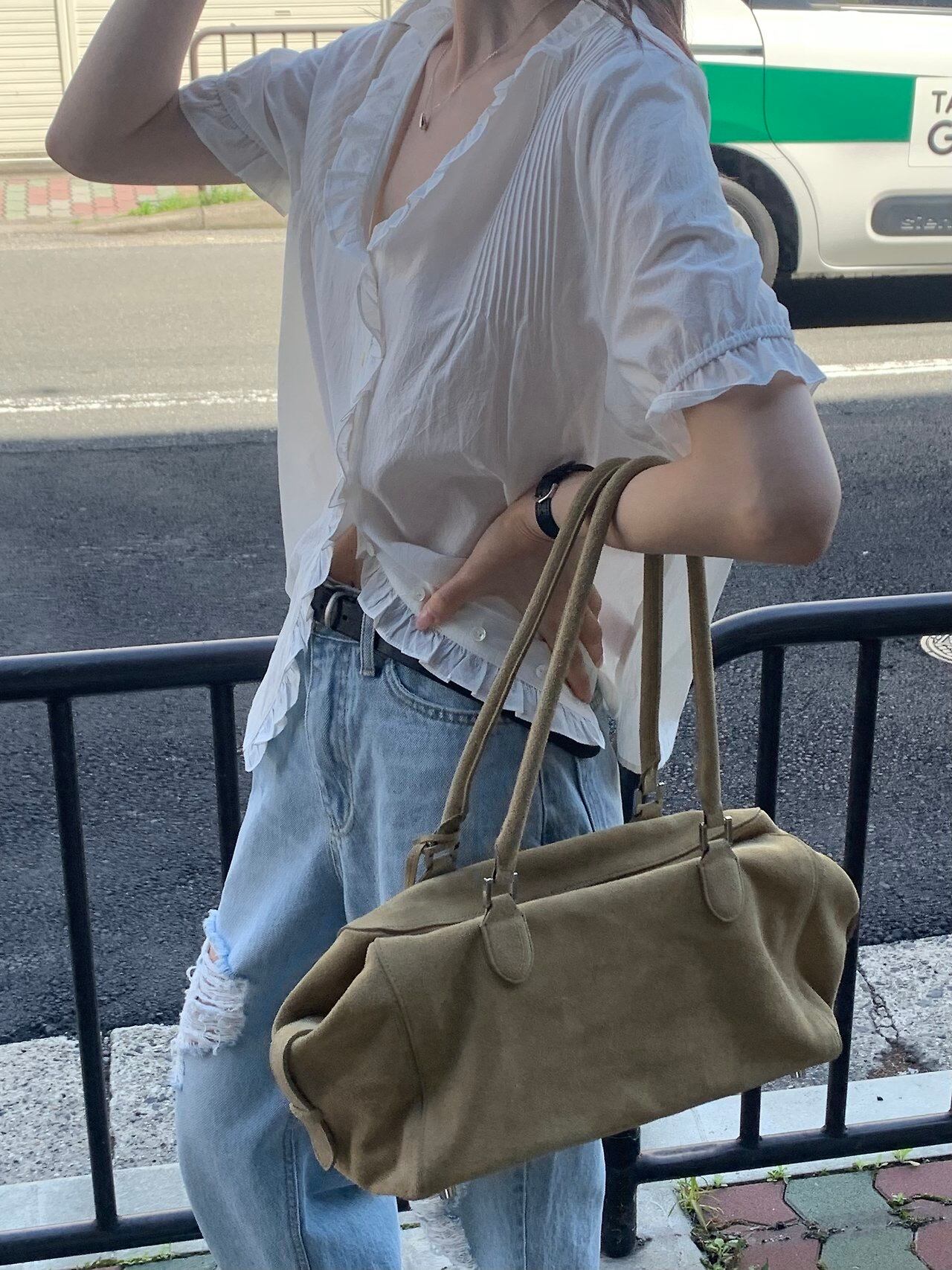 (予約) verveine / Mela frill pintuck blouse