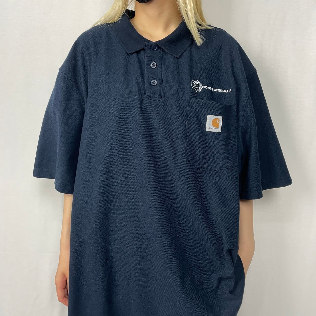 Carhartt カーハート 企業ロゴ刺繍 ORIGINAL FIT ポロシャツ メンズ2XL 