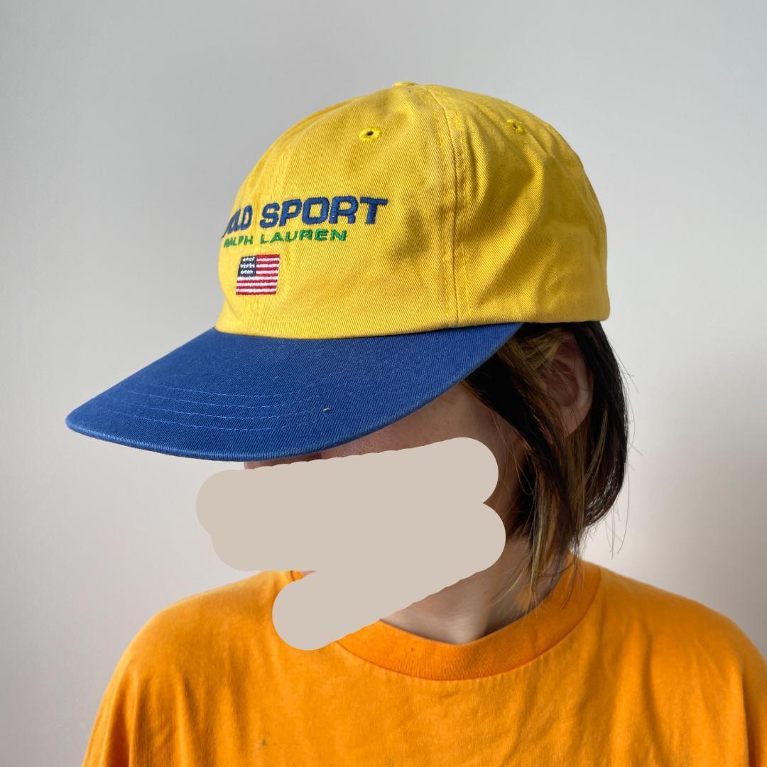 90s ✨POLO SPORT ラルフローレン キャップ　ビンテージ　星条旗