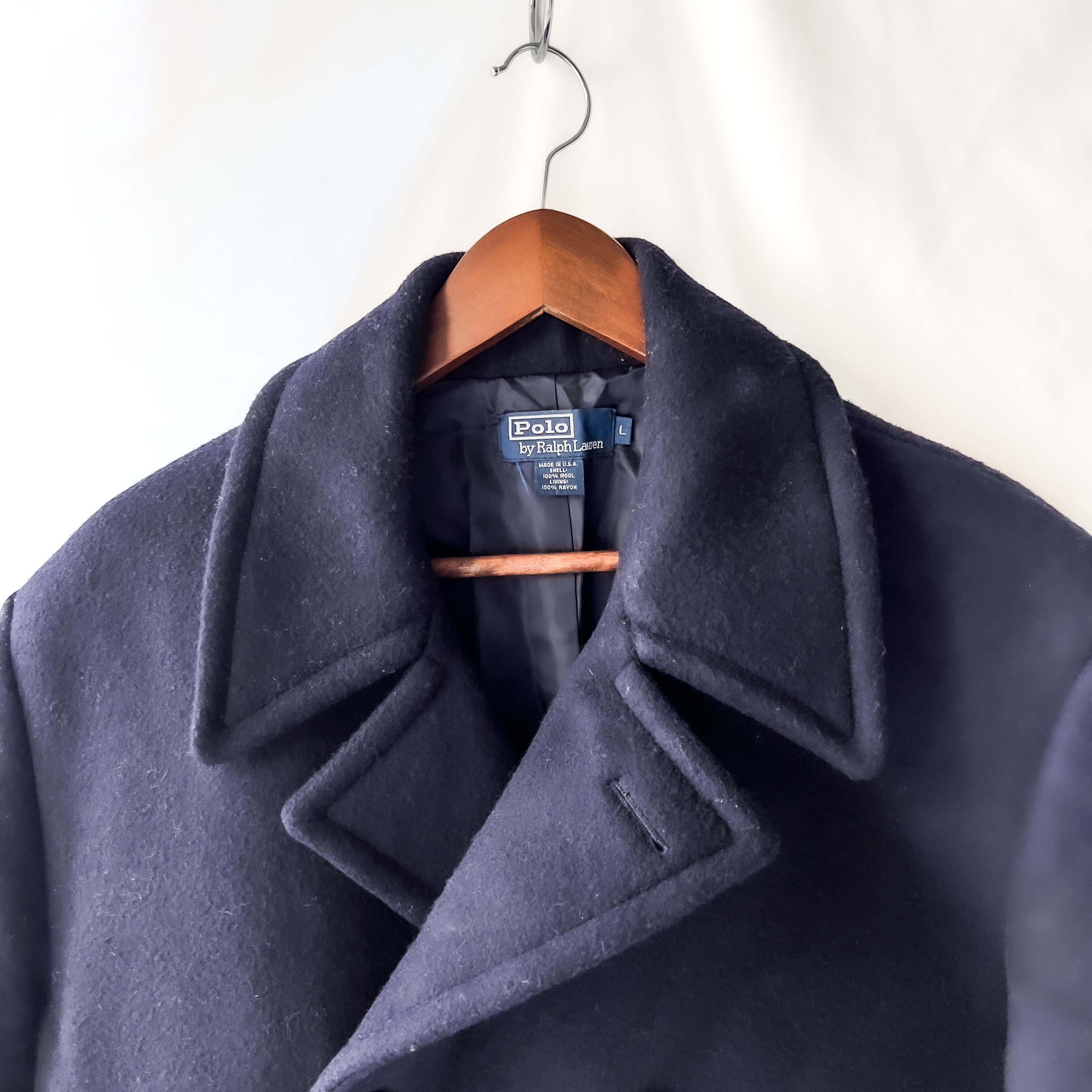 90s “polo by ralph lauren” made in usa navy P-coat 米国製 90年代