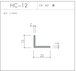 HC-12（CR 60° 黒）L=3000㎜  10本セット