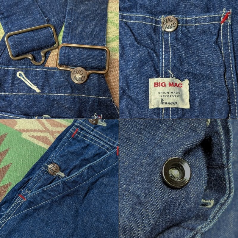 60s～ BIG MAC Low-Back Denim Overalls (W38) | Wonder Wear