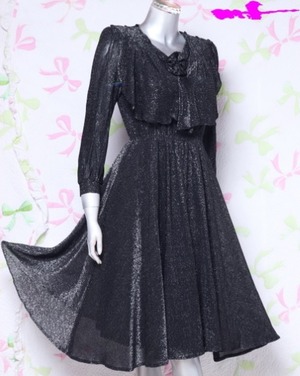 ★送料無料★11号(L)☆ダンス仕様ラメ入りミディアム丈のワンピース[OPN3912]