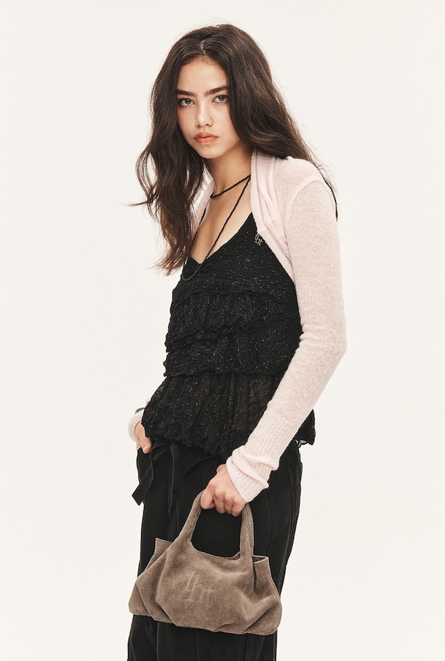 [threetimes] Angel shawl bolero (pink) 正規品 韓国ブランド 韓国通販 韓国代行 韓国ファッション スリータイムズ three times 日本 店舗