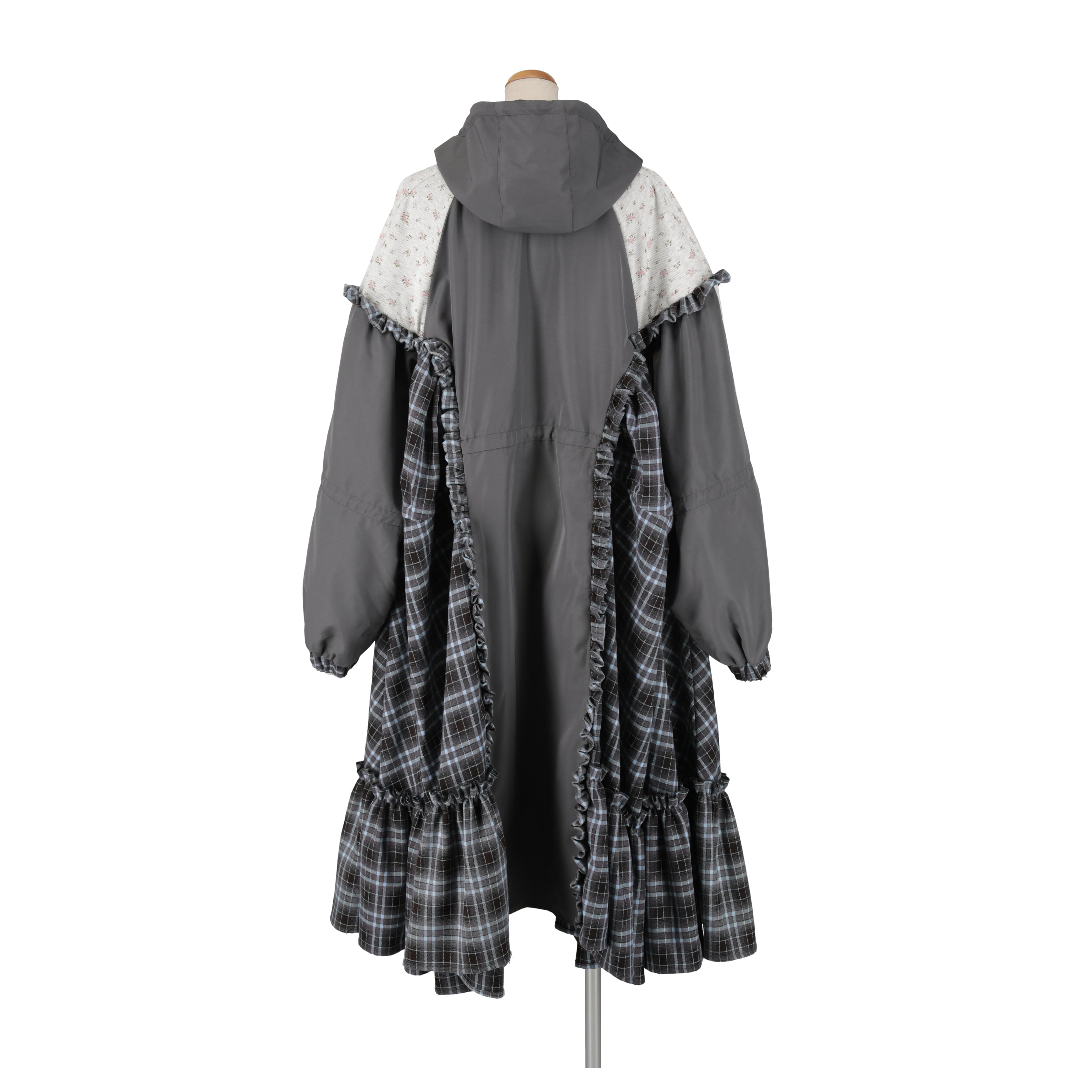 トラックフーディーワンピース　GRAY