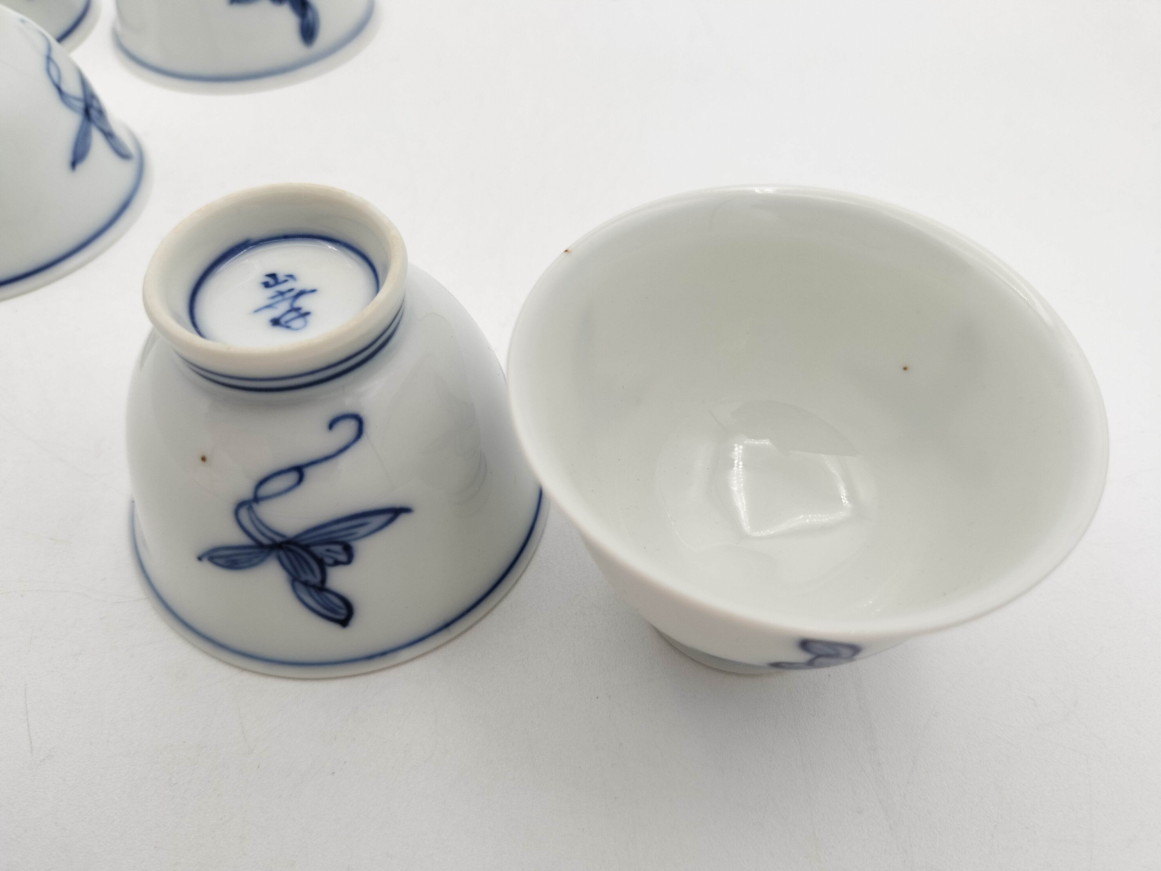 出物】煎茶 茶碗 5客セット 青ラン絵 山幸作 a954 | 有限会社いとお