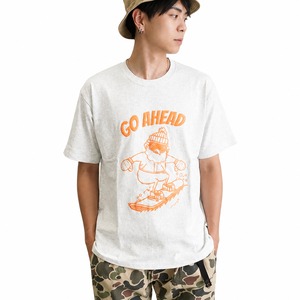 gym master ジムマスター 7.4oz GO AHEAD TEE 半袖 グラフィックTシャツ コットン100％ メンズ レディース ユニセックス LOVE & PEACE  ASH