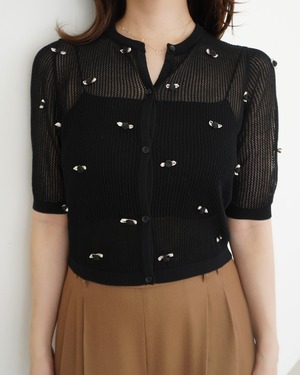 rose cardigan  / black 9/16 21:00 ～ 再販 (即納)