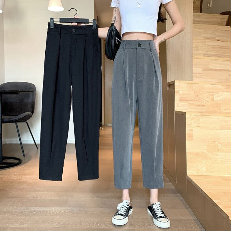 ハイウェストパンツ 薄手カジュアルサマー 夏物 萌量不足2092052551