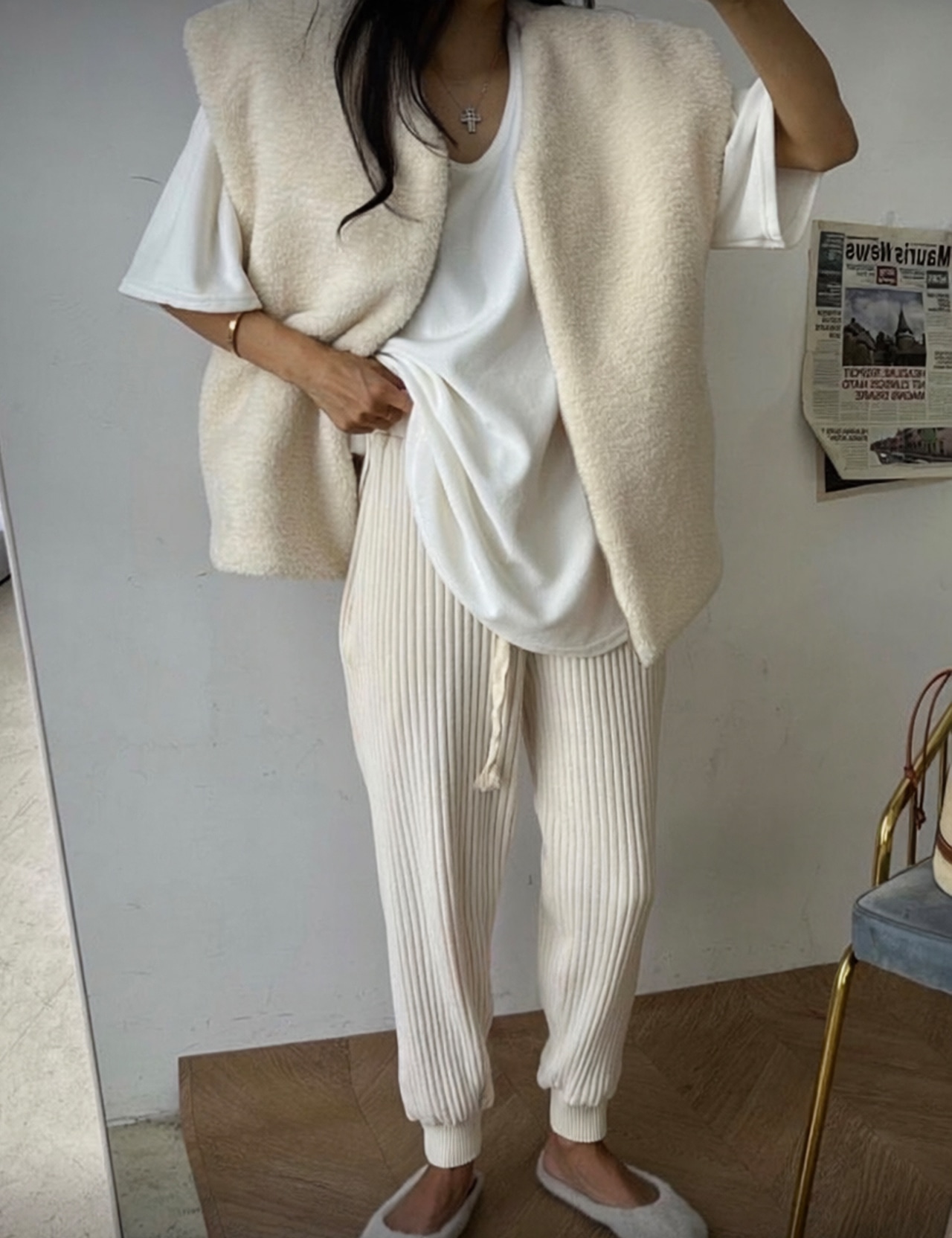 【新作5%OFF・3日間】Chunky Rib-knit Joggers_2colors