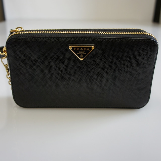 PRADA(プラダ）／ショルダーバッグ　ポシェット　1BP024 NZV F0002  BK 参考価格￥125400