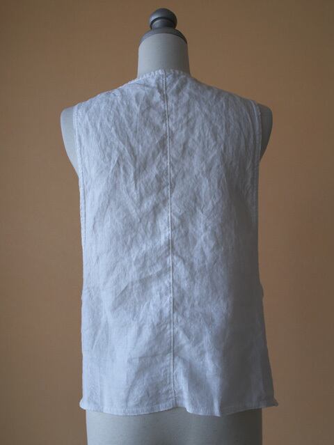 FABRIQUE en planete terre ファブリケアンプラネテール コットンリネンパネルベスト