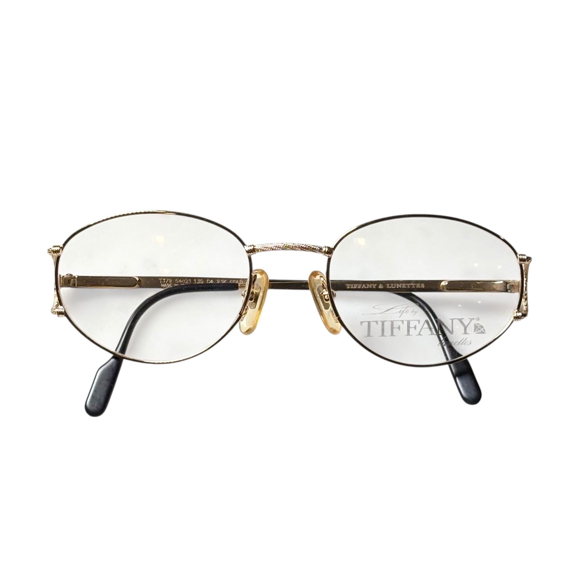 nos) vintage TIFFANY LUNETTES 23k gold plated glasses “T379