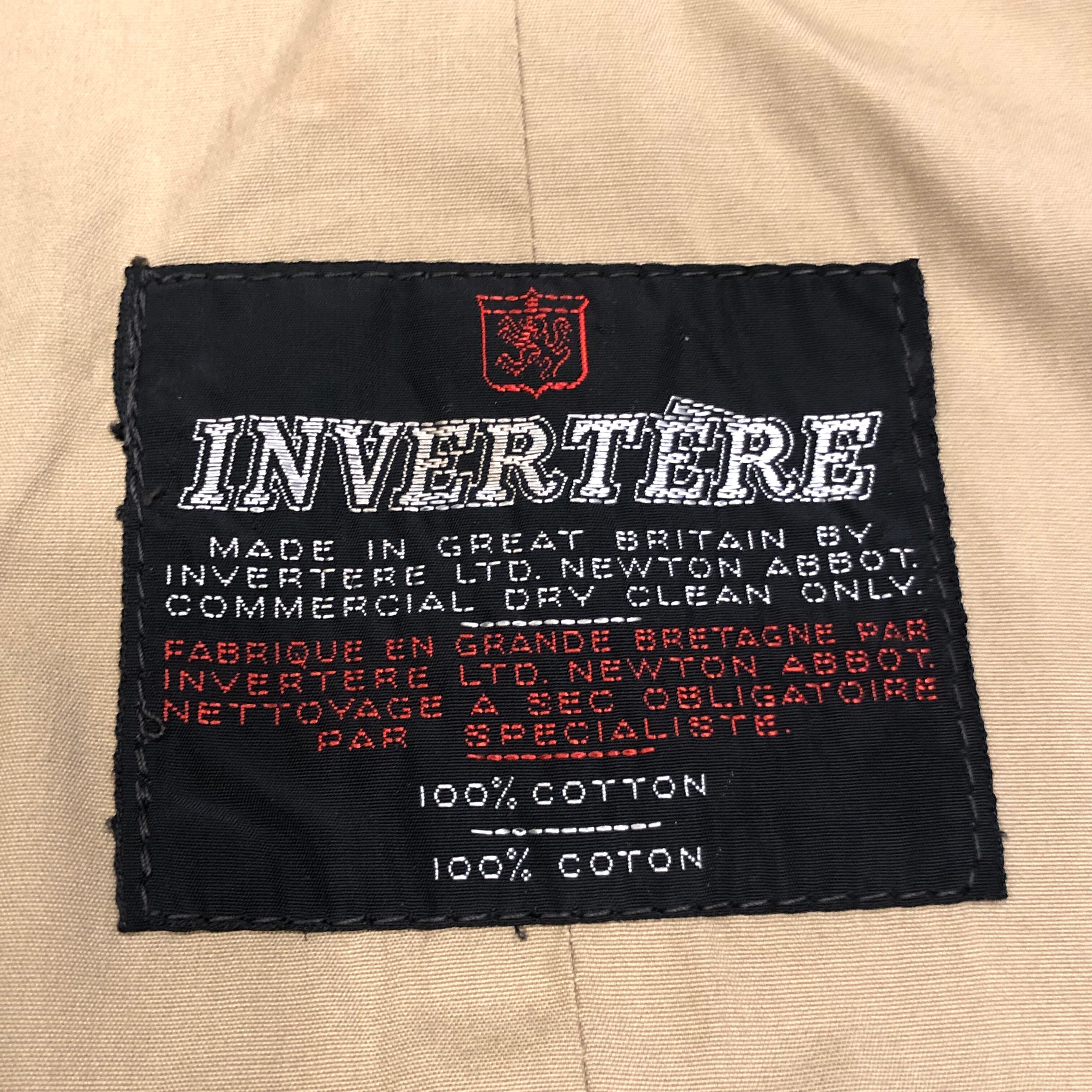 INVERTERE COTTON FIELD JACKET MADE IN GREAT BRITAIN c1980's
