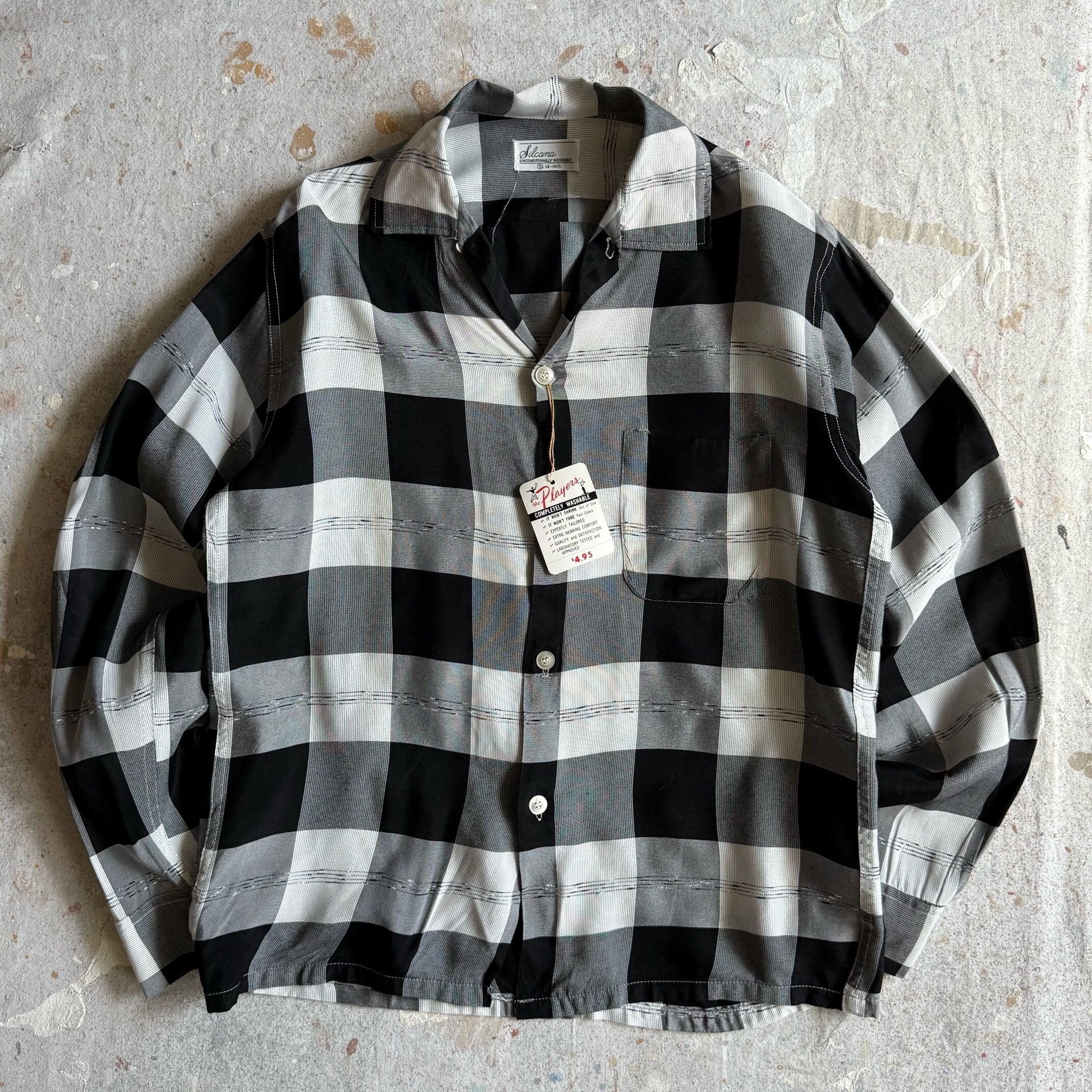 1960s "Deadstock" Open Collar Shirts S Z241