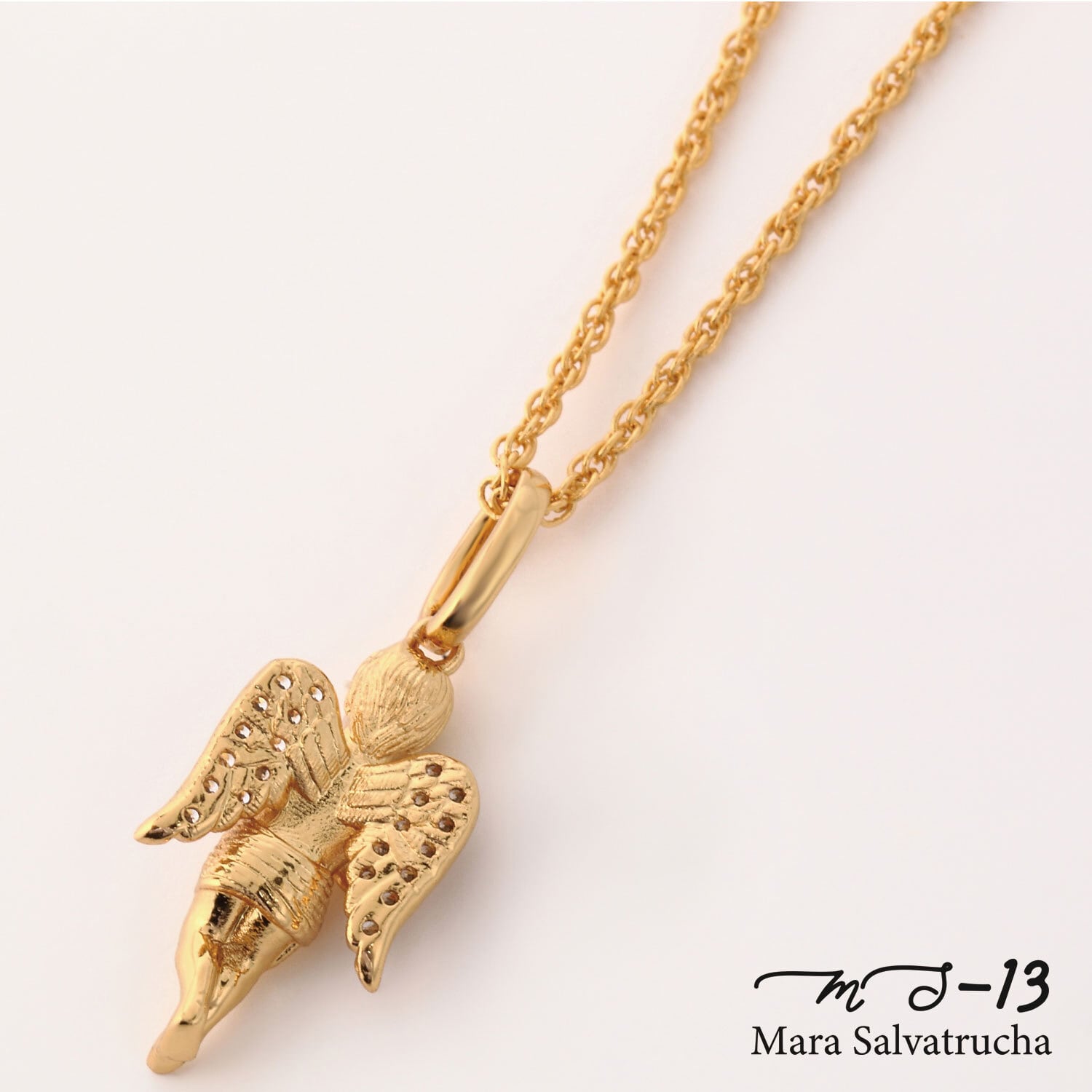 MS-13】K18GP エンジェル チャーム S チェーンセット（ゴールド