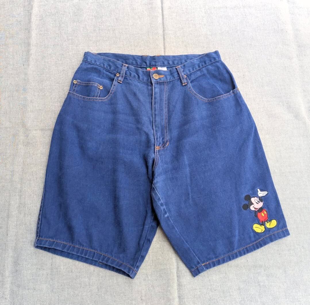 90s mickey unlimited 5ポケ denim shorts 小岩店