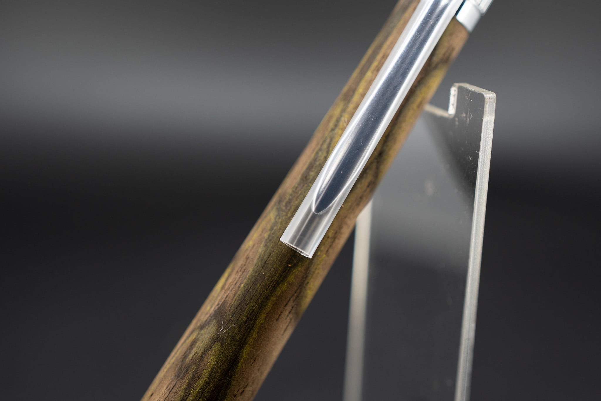 【魅惑の黒い紋様】黒柿 孔雀杢 極上 ⑨ silver BP