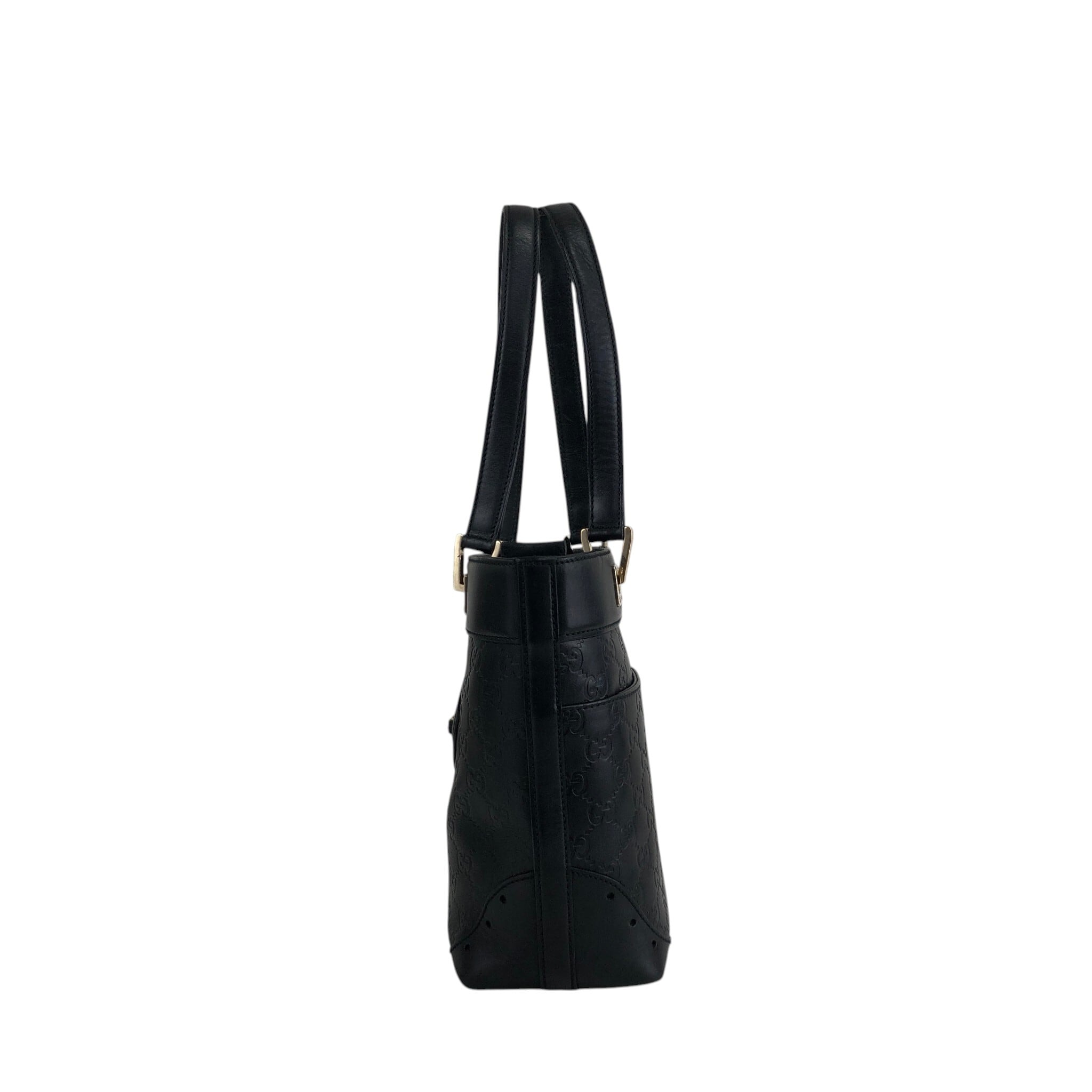 GUCCI グッチ グッチシマ トートバッグ ブラック レザー 145994