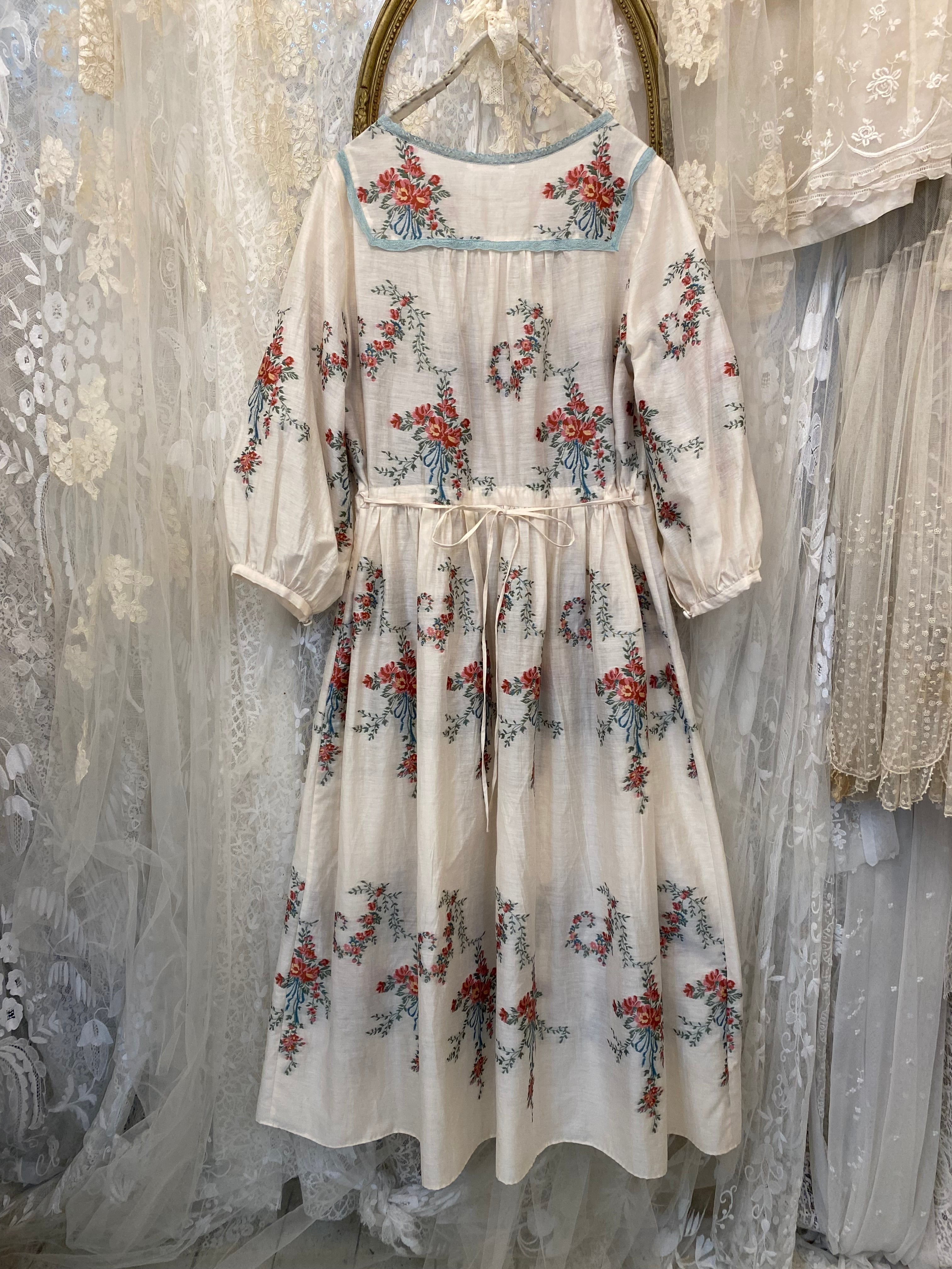 ♡*♡様 ヴィンテージローズジャガードドレス vintage rose garden jacquard dress | Rijoui