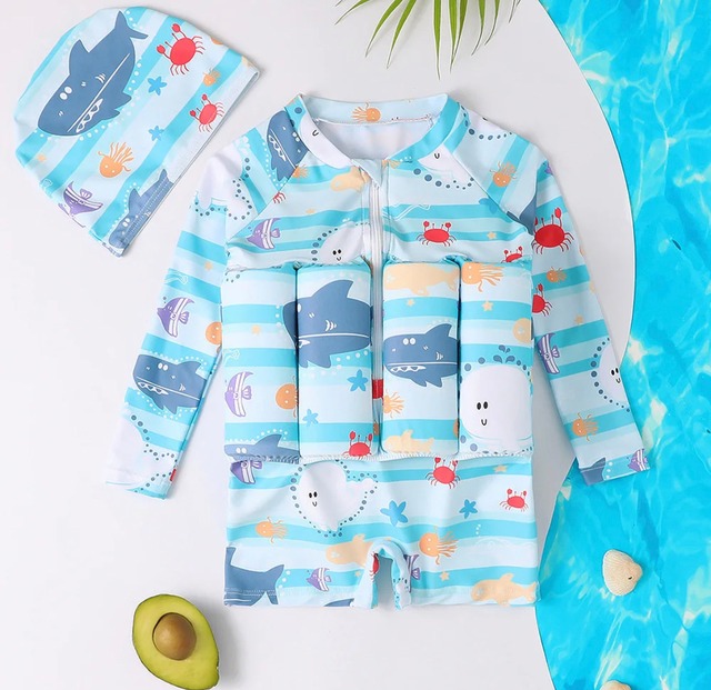 女の子　花柄セパレート水着