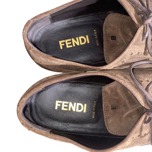 FENDI suede wing tip shoes