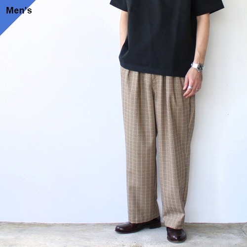 Upscape Audience ２タック柄イージーパンツ - Japanese traditional patterns easy pants -　（Beige）