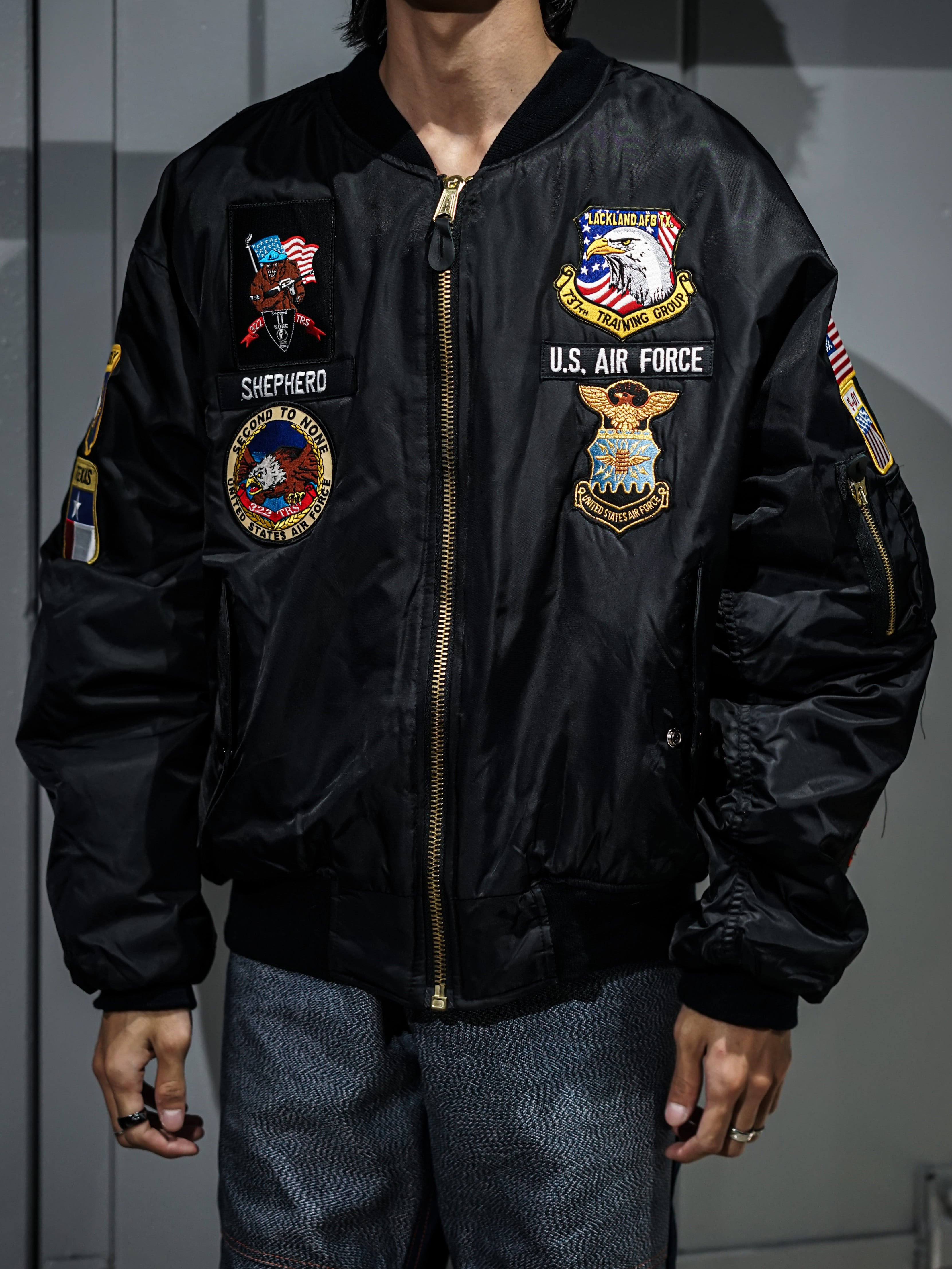 add (C) vintage】U.S. Air Force MA-1 Shaped Flight Jacket | Caka