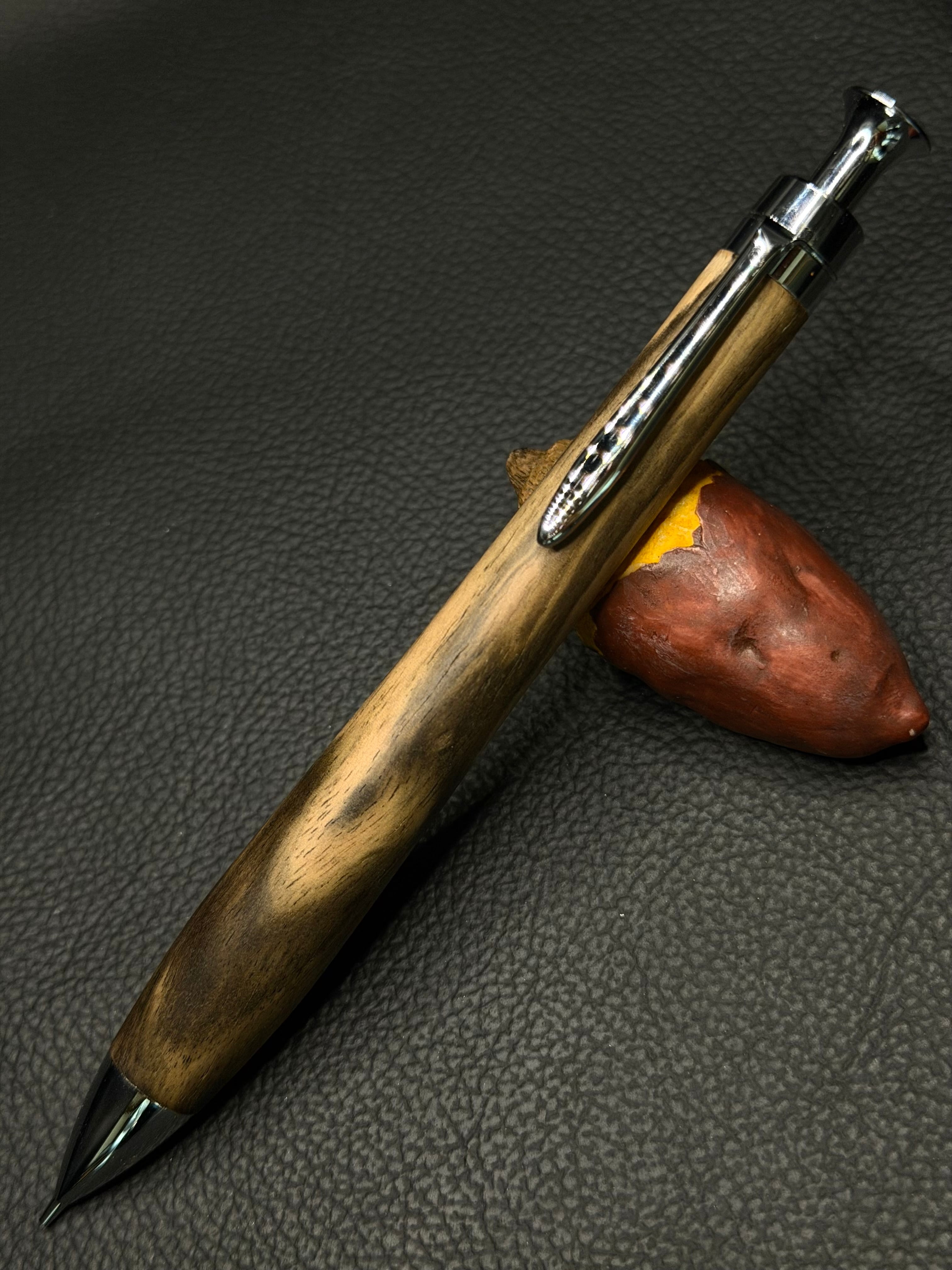 23 極上＋花梨瘤 ゴールド金具 0.5シャープペンシル orボールペン