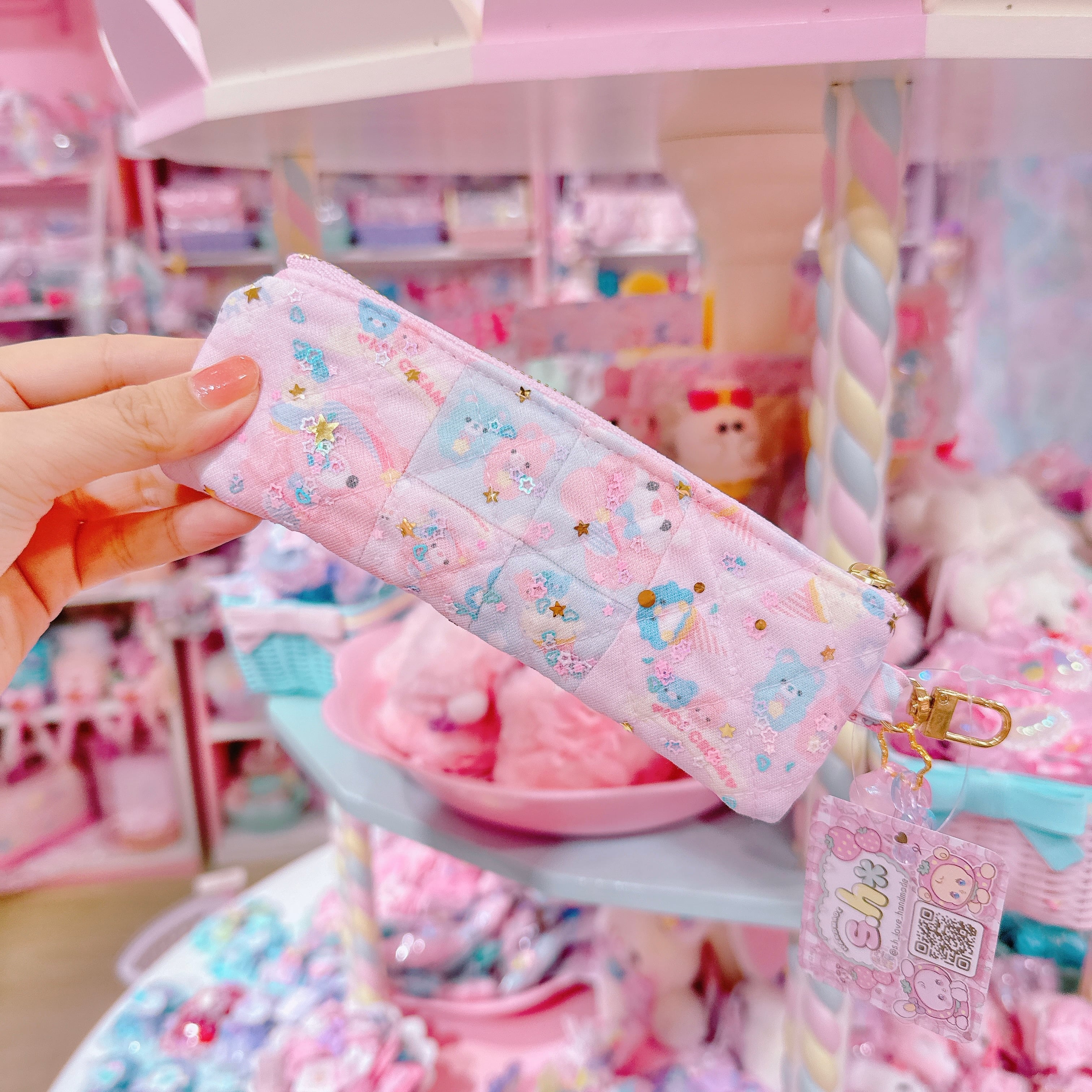 【N9】17-31キーホルダー付きシャカシャカポーチ