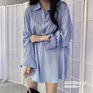 ロング シャツ 長袖 レディース 春秋 韓国 彼シャツ おしゃれ 大人 きれいめ オーバーサイズ シンプル ブラウス 羽織り ゆったり カジュアル トップス 大人可愛い 大人女子