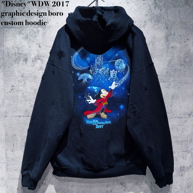 "Disney"WDW 2017 graphic design boro custom hoodie