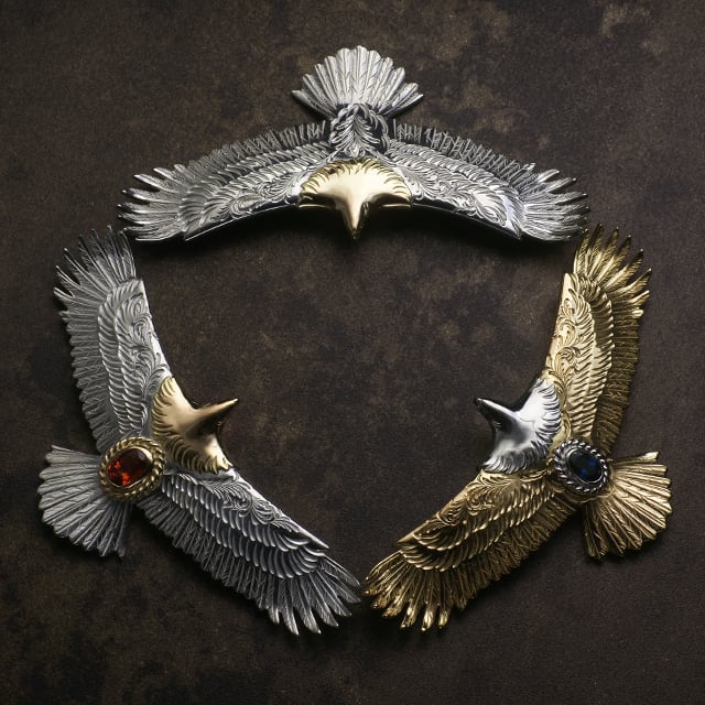 鷲見太郎 Pendant ペンダント】唐草彫アラベスクイーグル 鷲見太郎 Pendant ペンダント】唐草彫アラベスクイーグル